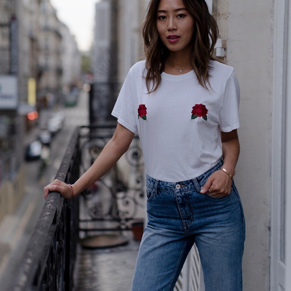 TWO SONGS Rose Tits Tee